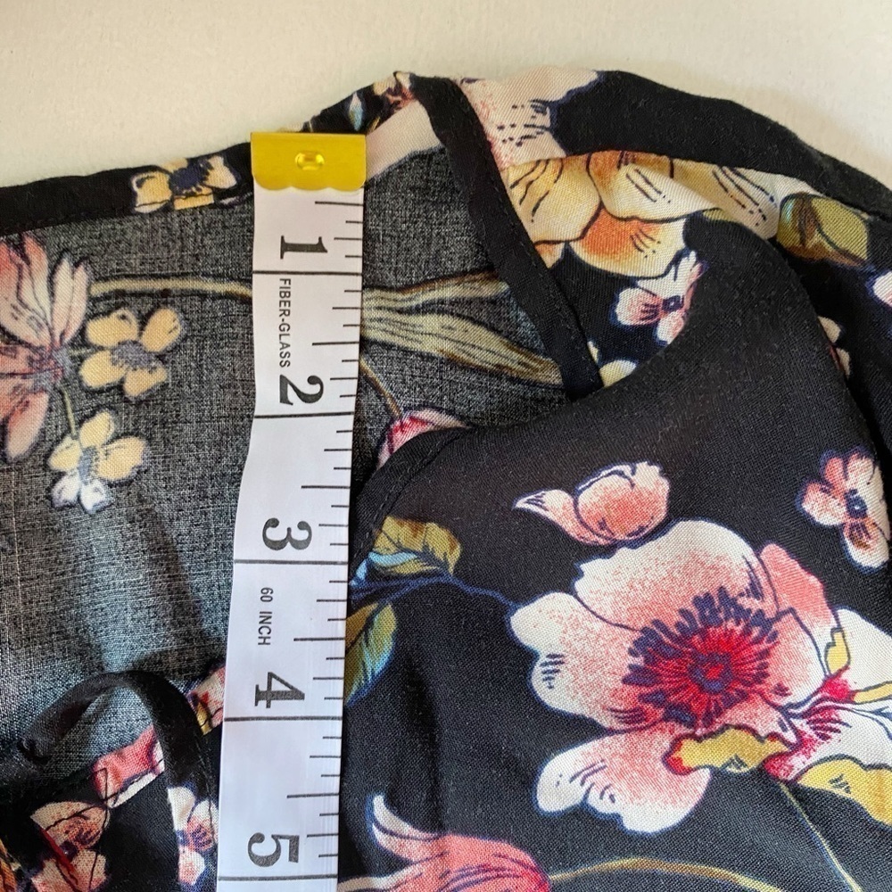 XHILARATION Black Floral Long Sleeve Mini Dress - Picture 13 of 16